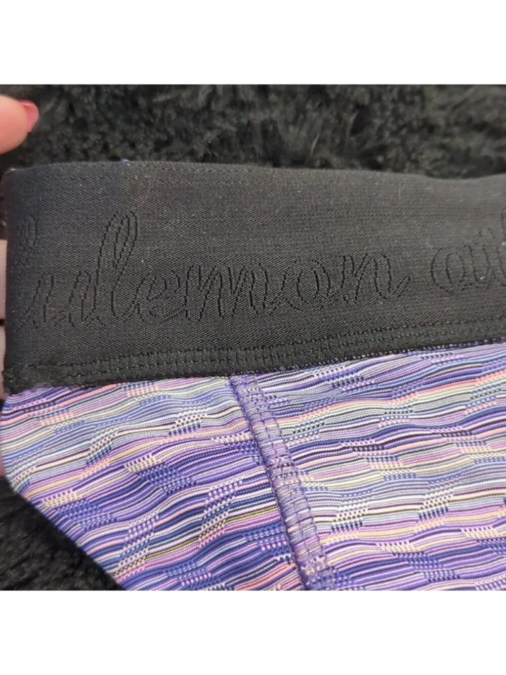 Lululemon What The Sport Short Space Dye Twist Iris Flower Pink Shell